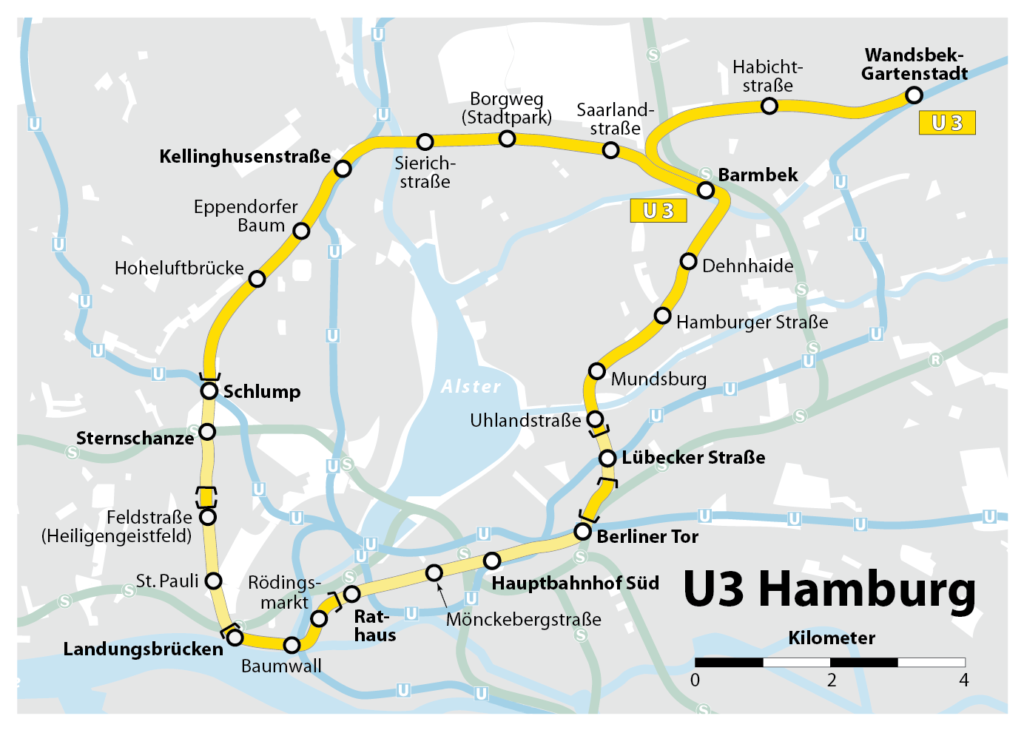 U3 Route Hamburg